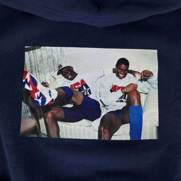 Air Jordan x Trophy Room New Sheriff In Town Dream Team Navy Hoodie Szs M - XXL - Picture 8 of 8